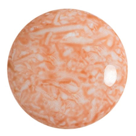 Cabochon Par Puca 25mm, Milky Peach, 1 piece, Czech Glass