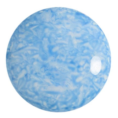 Cabochon Par Puca 25mm, Milky Light Sapphire, 1 piece, Czech Glass
