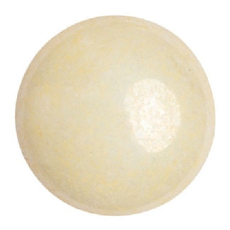 Cabochon Par Puca 25mm, Opaque Ivory Ceramic Look, 1 piece, Czech Glass