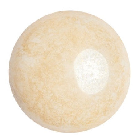 Cabochon Par Puca 25mm, Opaque Beige Ceramic Look, 1 piece, Czech Glass
