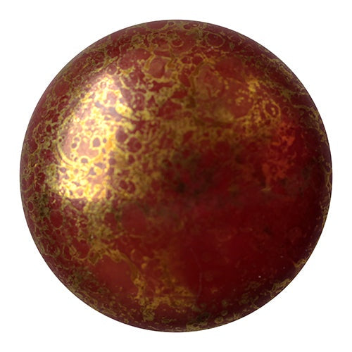 Cabochon Par Puca 25mm, Opaque Choco Bronze, 1 piece, Czech Glass