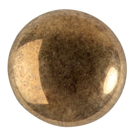 Cabochon Par Puca 25mm, Dark Gold Bronze, 1 piece, Czech Glass