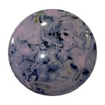 Cabochon Par Puca 25mm, Black Stony Pink, 1 piece, Czech Glass