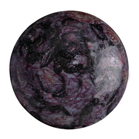 Cabochon Par Puca 25mm, Metallic Matte Violet Spotted, 1 piece, Czech Glass