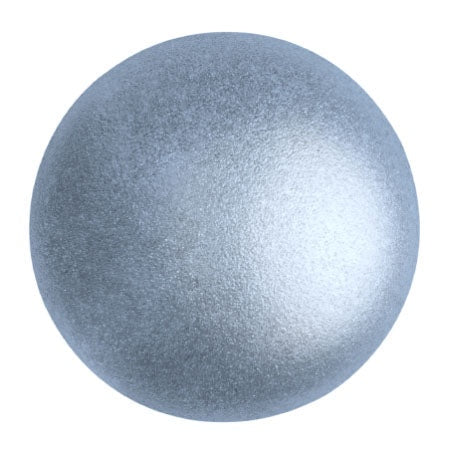 Cabochon Par Puca 25mm, Metallic Matte Light Blue, 1 piece, Czech Glass