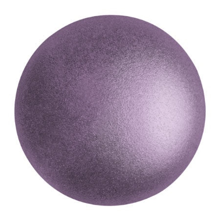 Cabochon Par Puca 25mm, Metallic Matte Dark Plum, 1 piece, Czech Glass
