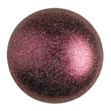 Cabochon Par Puca 25mm, Metallic Matte Dark Violet, 1 piece, Czech Glass
