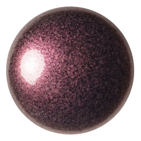 Cabochon Par Puca 25mm, Metallic Old Red, 1 piece, Czech Glass
