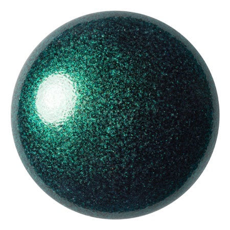 Cabochon Par Puca 25mm, Metallic Green Forest, 1 piece, Czech Glass