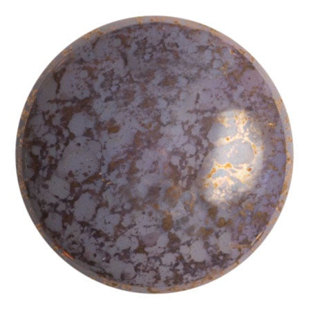 Cabochon Par Puca 25mm, Frost Parme Bronze, 1 piece, Czech Glass