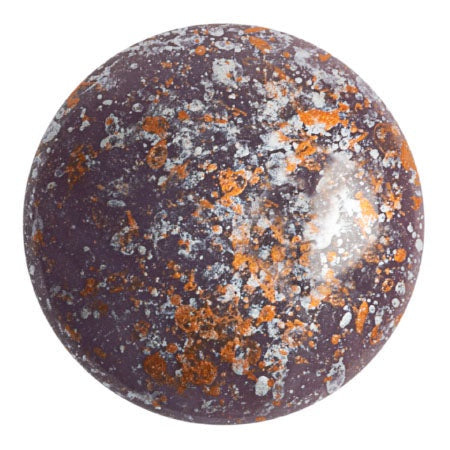 Cabochon Par Puca 25mm, Frost Parme Tweedy, 1 piece, Czech Glass