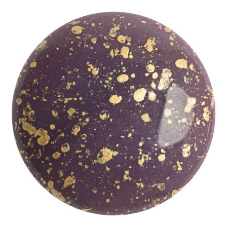 Cabochon Par Puca 25mm, Frost Parme Splash, 1 piece, Czech Glass