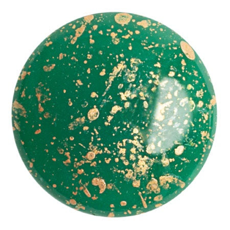 Cabochon Par Puca 25mm, Frost Jade Splash, 1 piece, Czech Glass