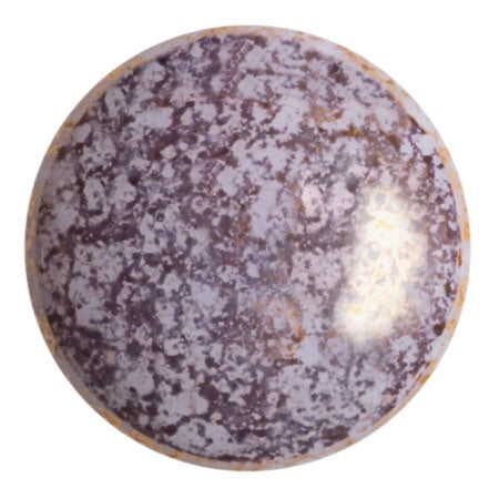 Cabochon Par Puca 25mm, Frost Sweet Pink Bronze, 1 piece, Czech Glass