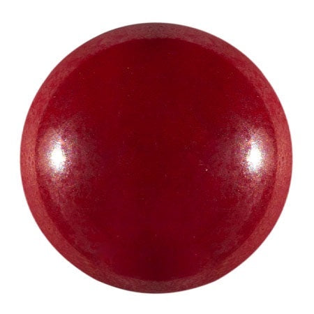 Cabochon Par Puca 25mm, Opaque Coral Red Luster, 1 piece, Czech Glass