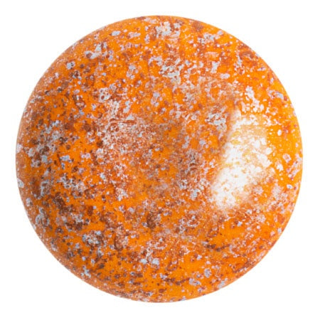 Cabochon Par Puca 25mm, Frost Tangerine Tweedy, 1 piece, Czech Glass