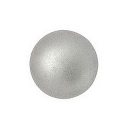 Cabochon Par Puca 8mm, Silver Allu Matte, 10 grams, Czech Glass