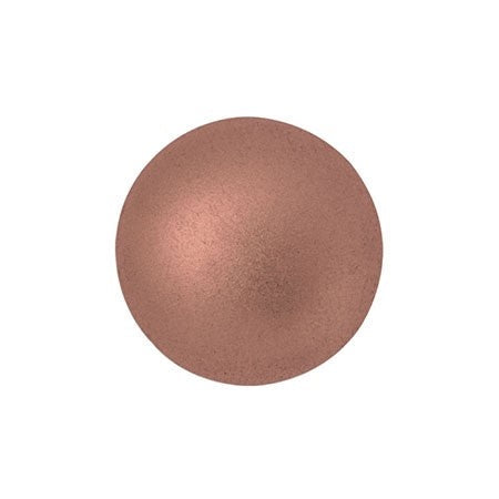 Cabochon Par Puca 8mm, Copper Gold Matte, 10 grams, Czech Glass
