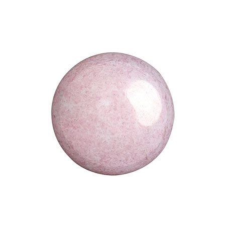 Cabochon Par Puca 8mm, Opaque Light Rose Ceramic Look, 10 grams, Czech Glass