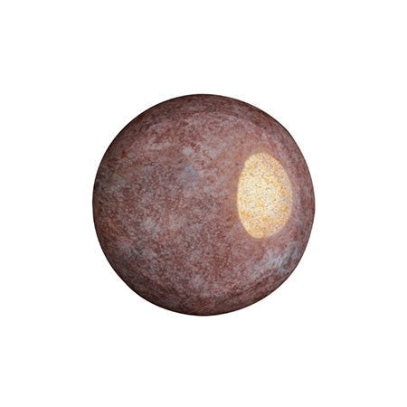Cabochon Par Puca 8mm, Opaque Mix Violet/Gold Ceramic Look, 10 grams, Czech Glass
