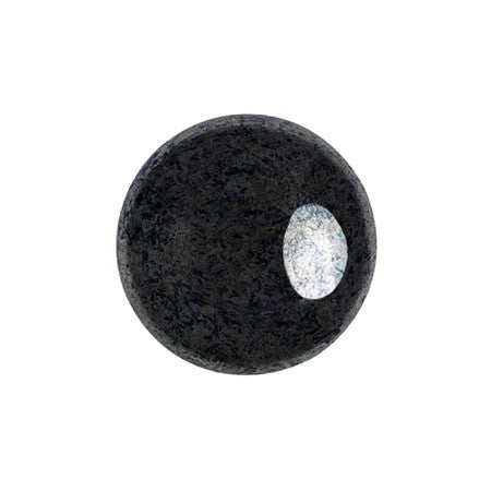 Cabochon Par Puca 8mm, Jet Hematite, 10 grams, Czech Glass