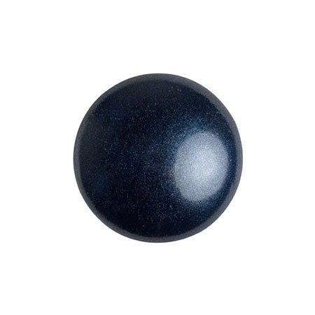 Cabochon Par Puca 8mm, Metallic Matte Dark Blue, 10 grams, Czech Glass