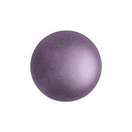 Cabochon Par Puca 8mm, Metallic Matte Dark Plum, 10 grams, Czech Glass