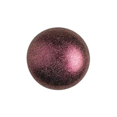 Cabochon Par Puca 8mm, Metallic Matte Dark Violet, 10 grams, Czech Glass