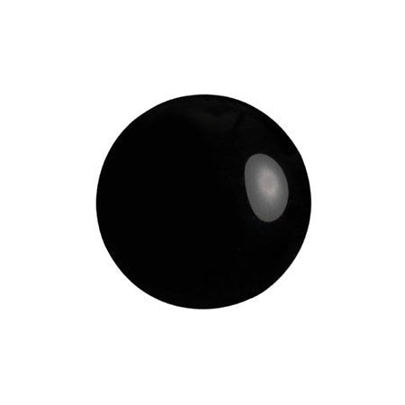 Cabochon Par Puca 8mm, Jet Black, 10 grams, Czech Glass