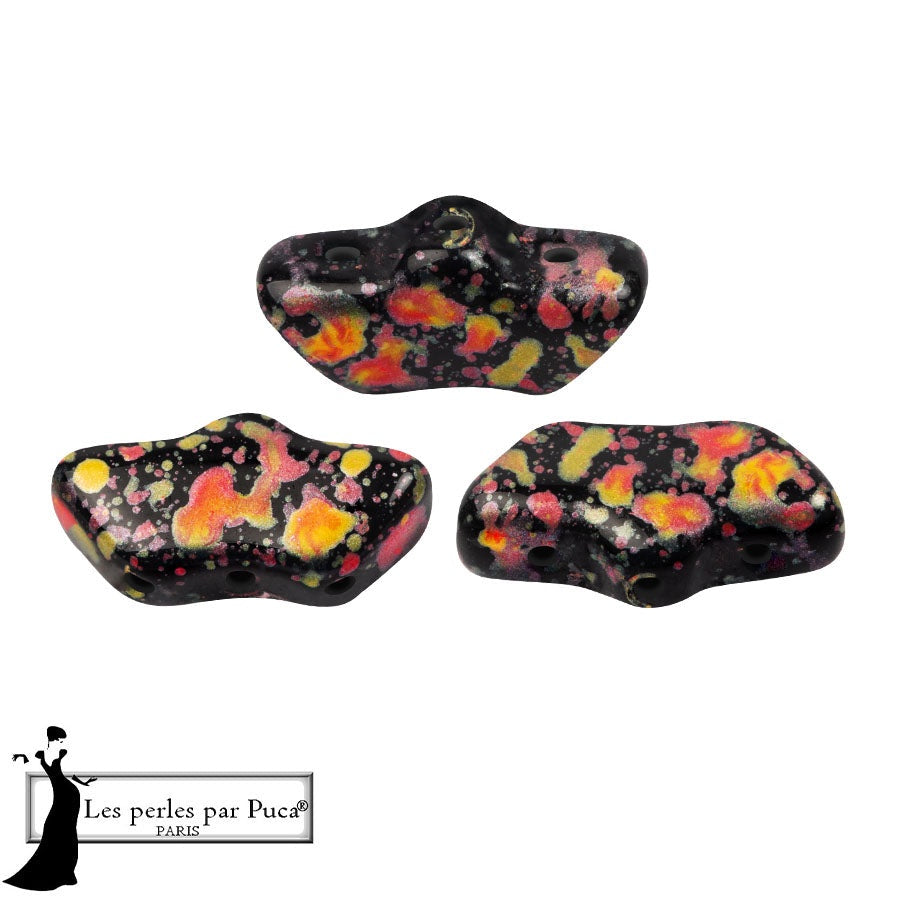 Delos Par Puca Czech Glass Bead, Enamel Orange, 10 grams