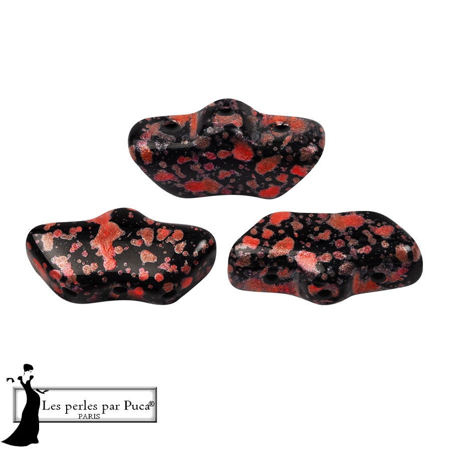 Delos Par Puca Czech Glass Bead, Enamel Red , 10 grams
