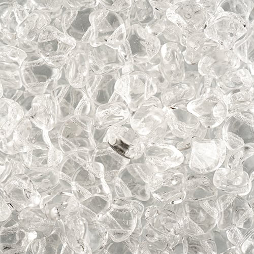 Ginko Beads, Crystal, 8 grams