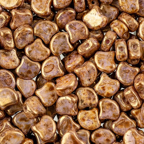 Ginko Beads, Chalk Senegal Brown-Purple, 8 grams