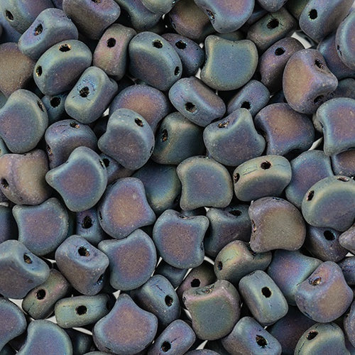 Ginko Beads, Matte Jet Blue Iris, 8 grams