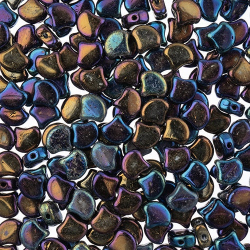 Ginko Beads, Jet Blue Iris, 8 grams