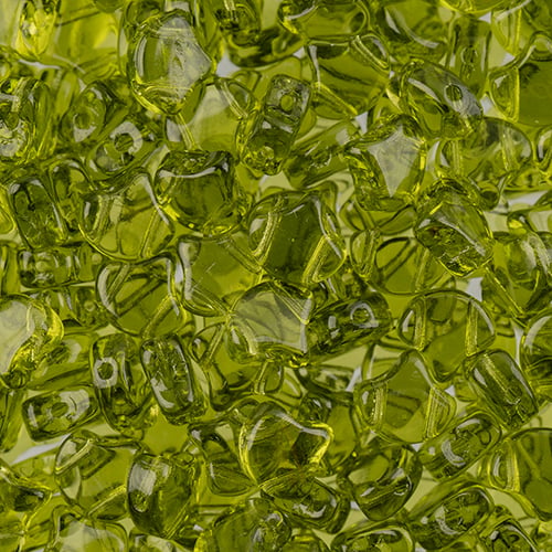 Ginko Beads, Olivine, 8 grams