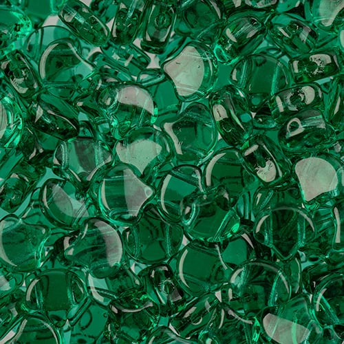 Ginko Beads, Emerald, 8 grams