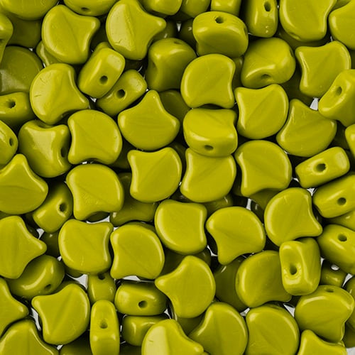 Ginko Beads, Green, 8 grams