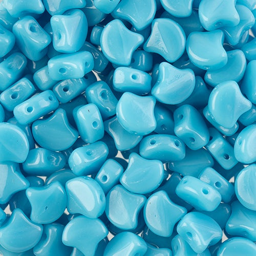 Ginko Beads, Turquoise Blue, 8 grams