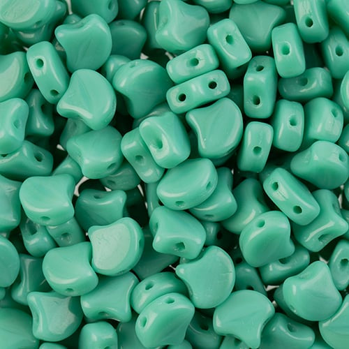 Ginko Beads, Turquoise Green, 8 grams