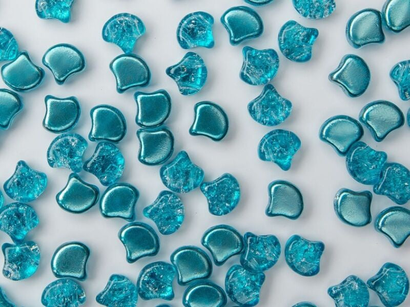 Ginko, Slushy Energy, 2-Hole Czech Glass Bead, 8 grams
