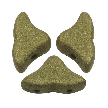 Helios Par Puca Czech Glass Bead, Trendy Olive Matte, 10 grams