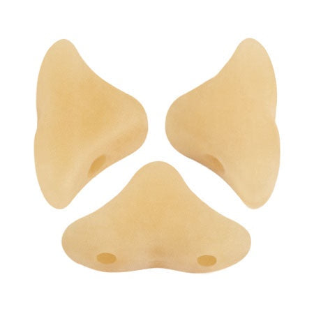 Helios Par Puca Czech Glass Bead, Opaque Beige Matte, 10 grams
