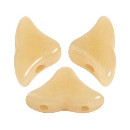 Helios Par Puca Czech Glass Bead, Opaque Beige, 10 grams