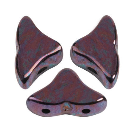 Helios Par Puca Czech Glass Bead, Jet Nebula, 10 grams