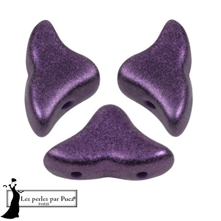 Helios Par Puca Czech Glass Bead, Metallic Matte Ultra Violet, 10 grams