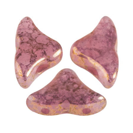Helios Par Puca Czech Glass Bead, Rose Opal Bronze, 10 grams