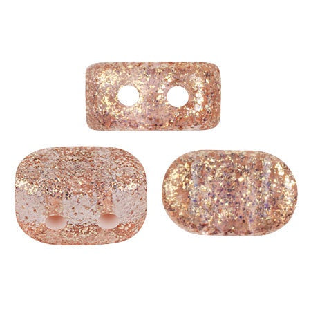 Lipsi Par Puca, Candy Peach, 10 grams, Czech 2 Hole Glass Bead