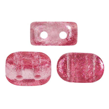 Lipsi Par Puca, Candy Raspberry, 10 grams, Czech 2 Hole Glass Bead