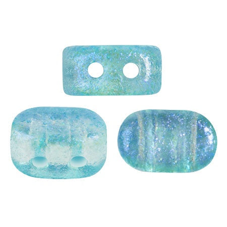 Lipsi Par Puca, Candy Curacao, 10 grams, Czech 2 Hole Glass Bead